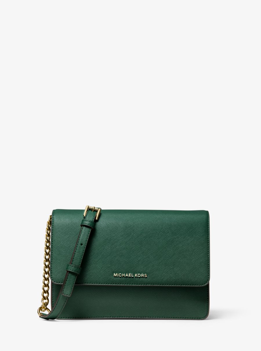 Damske Crossbody Kabelka Michael Kors Daniela Large Saffiano Leather Olivovo Zelená - Kabelky Michael Kors Obchod | HFVBW-9052